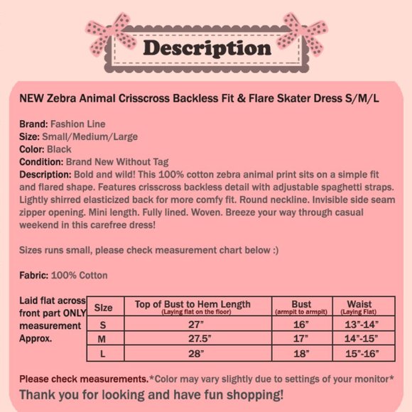 Zebra Crisscross Backless Fit Flare Skater Dress - Picture 8 of 8